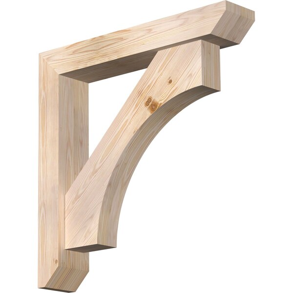 Ekena Millwork Westlake Slat Smooth Bracket w/ Offset Brace, Douglas Fir, 5 1/2"W x 30"D x 30"H BKT0604X30X30WTL06SDF - main